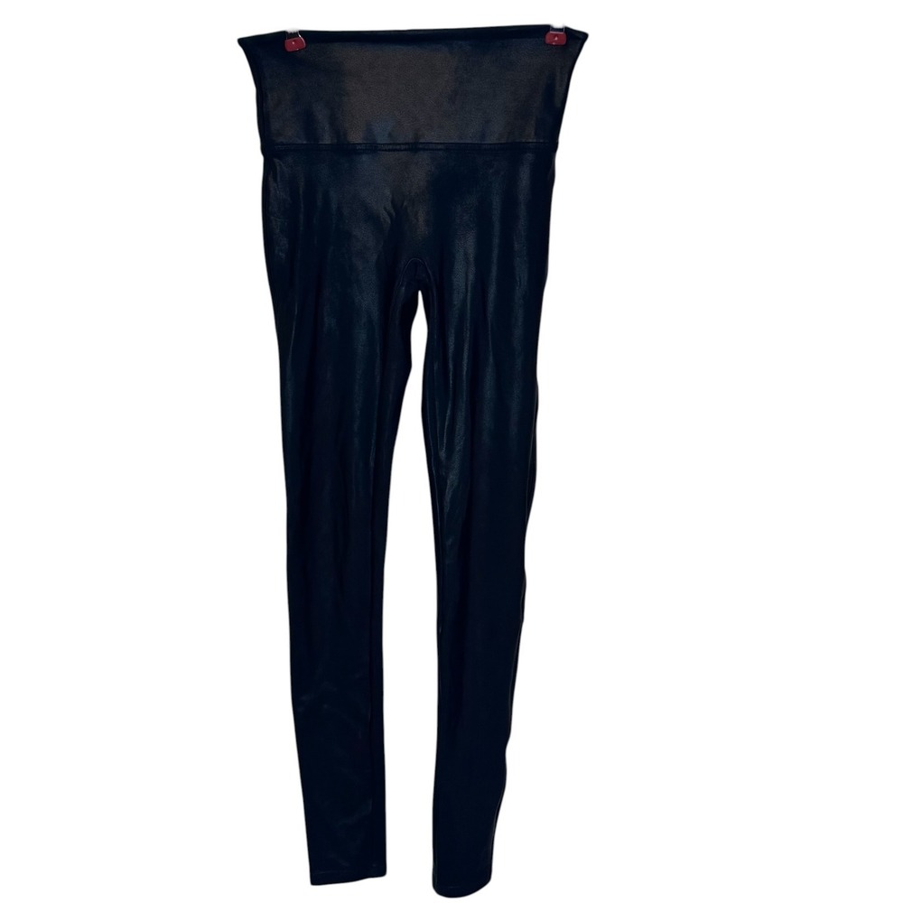 Spanx Women's Leggings Band Waist Athleisure High Waist Pull On Black Medium